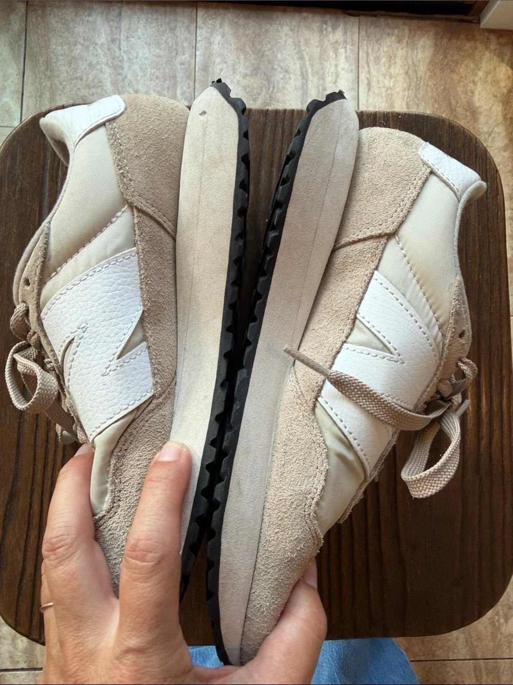New Balance 237 Sneakers in Beige and Off-White
